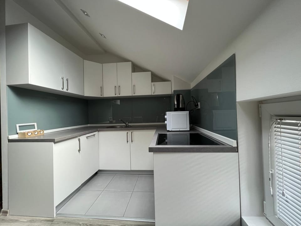 Kitchen or kitchenette, minibar, stove