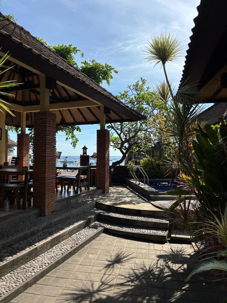 Patio, Day, Natural landscape, Balcony/Terrace, Garden view, Sea view, sunbed