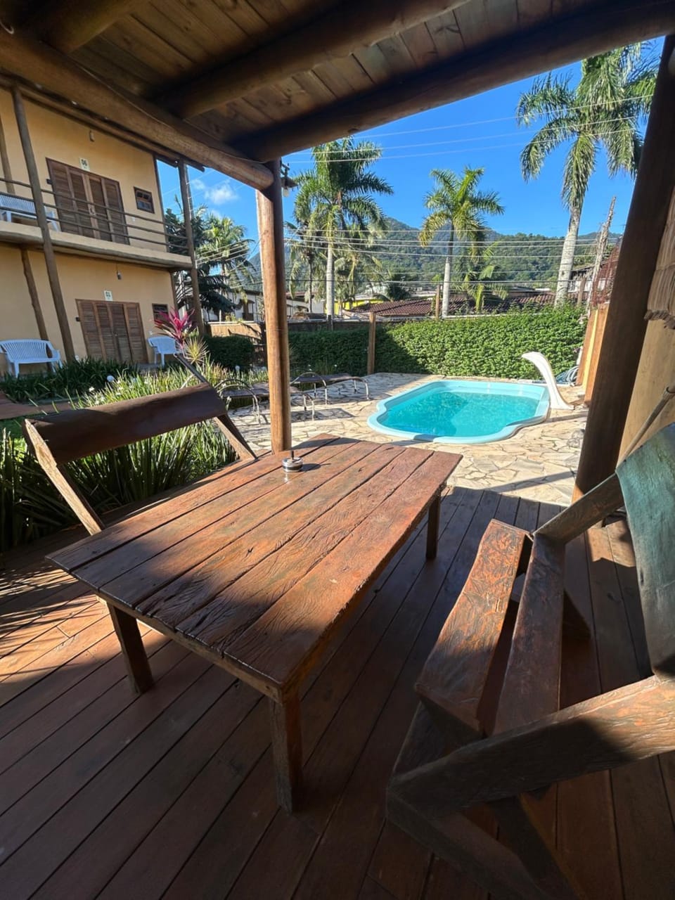Property building, Pool view, Swimming pool, sunbed