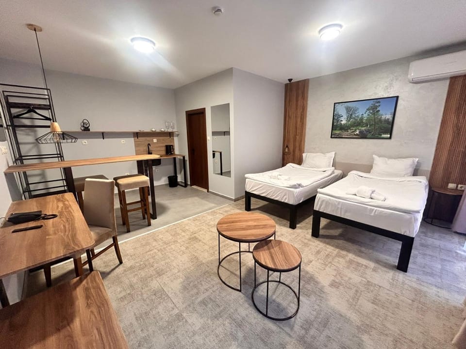 Bed, TV and multimedia, Living room, Photo of the whole room, Bedroom