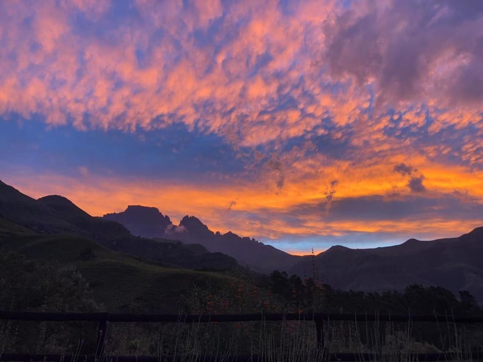Natural landscape, Mountain view, Sunset