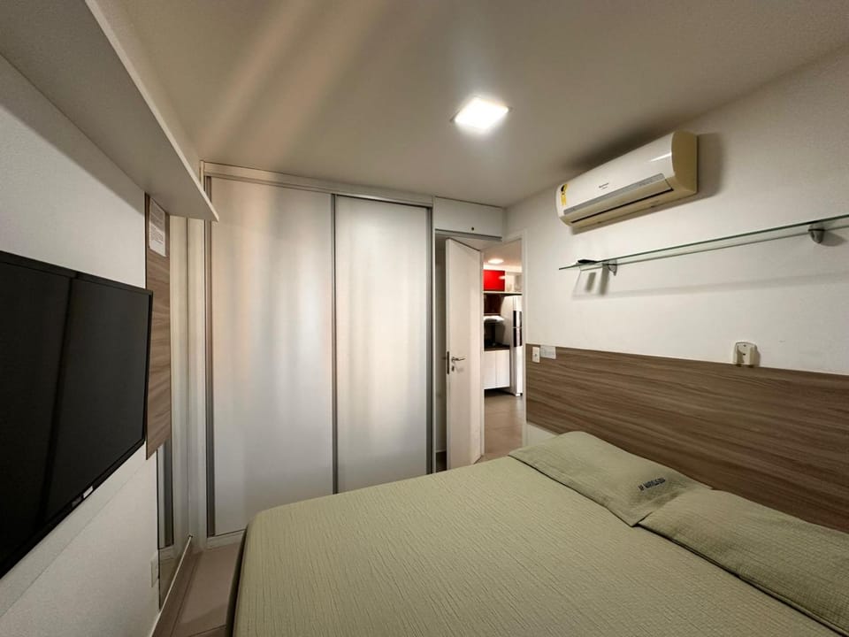 Bed, Photo of the whole room, Bedroom, bunk bed, wardrobe, air conditioner