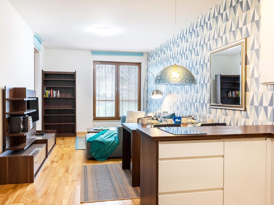 Kitchen or kitchenette, Living room, Dining area