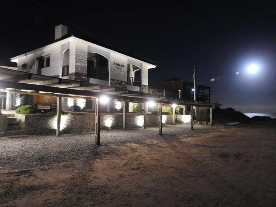 Property building, Night, Winter