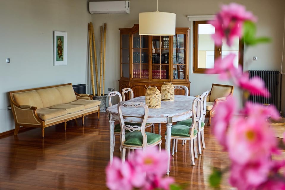 Living room, Seating area, Dining area, air conditioner