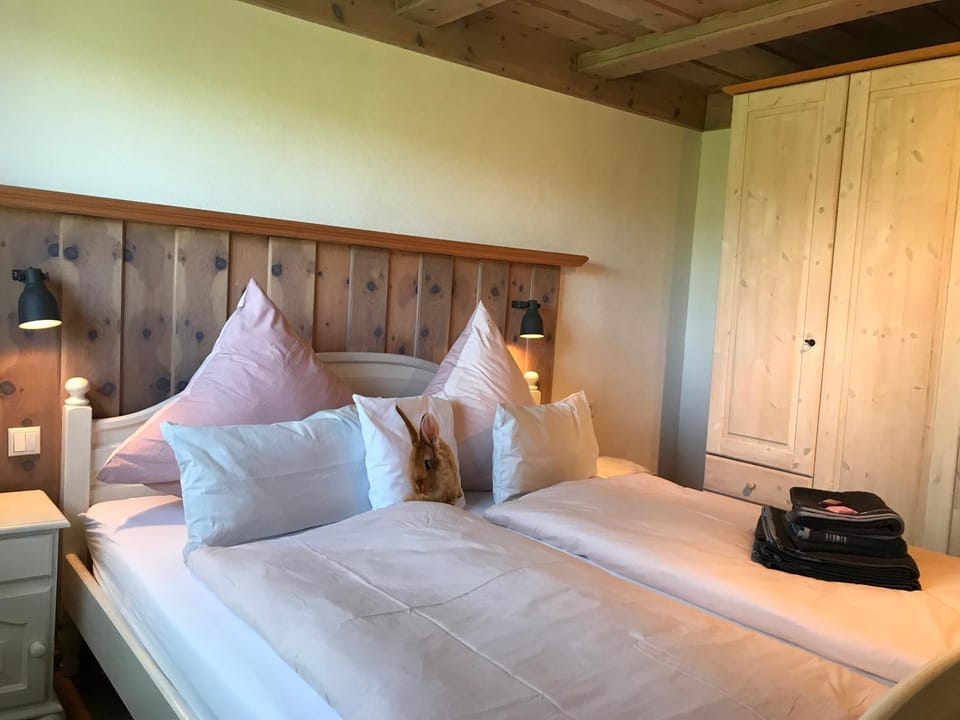 Bed, Photo of the whole room, Bedroom, towels, wardrobe