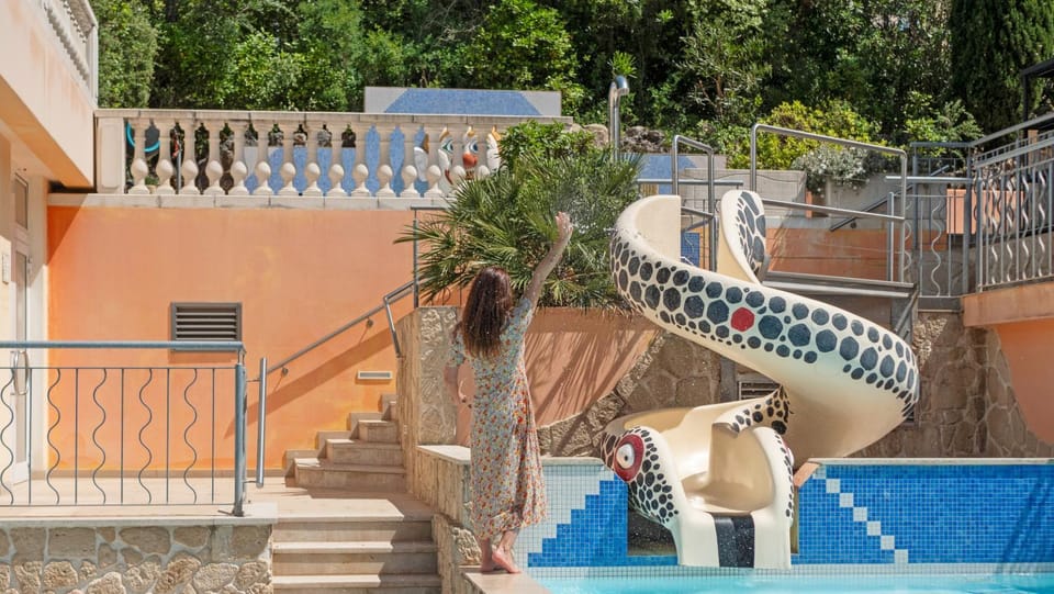 Children play ground, Swimming pool, children, children