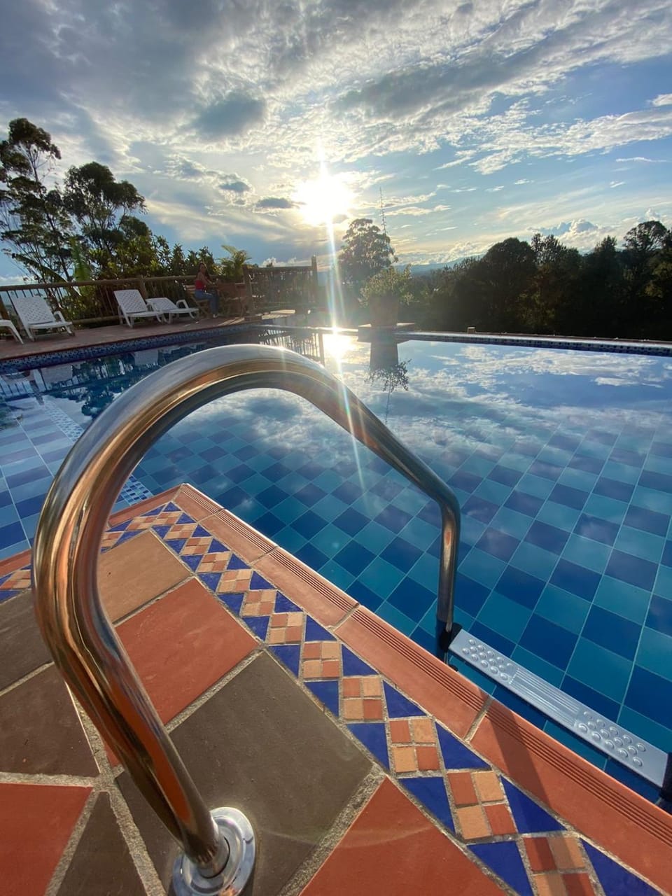 Property building, Day, Pool view, Swimming pool, Sunrise
