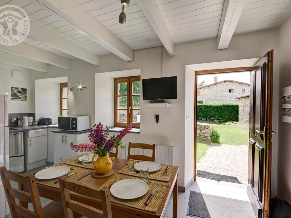 Charmant gîte en pierres avec terrasse et barbecue, idéal pour 4 pers., animaux admis - FR-1-496-59 Apartment in Auvergne-Rhône-Alpes