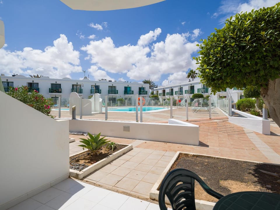 Patio, Pool view