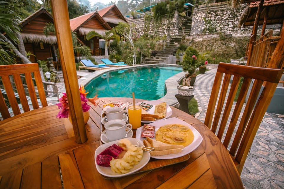 Food, Pool view, Asian breakfast, American breakfast