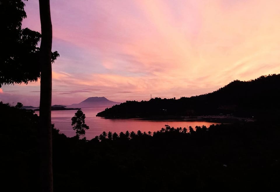 Natural landscape, Mountain view, Sea view, Sunset