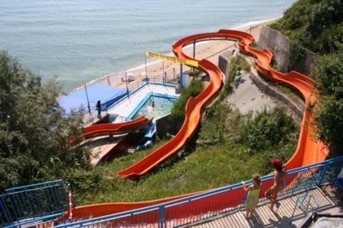 Day, Beach, Aqua park