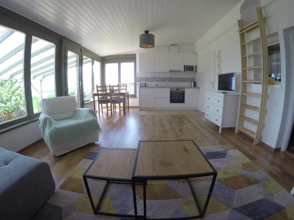 Kitchen or kitchenette, Living room, Dining area