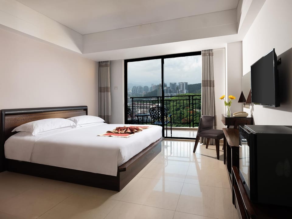 Bed, View (from property/room), Balcony/Terrace, Bedroom, City view
