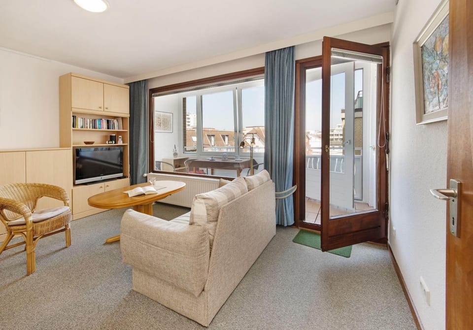 Living room, Seating area, City view, Street view