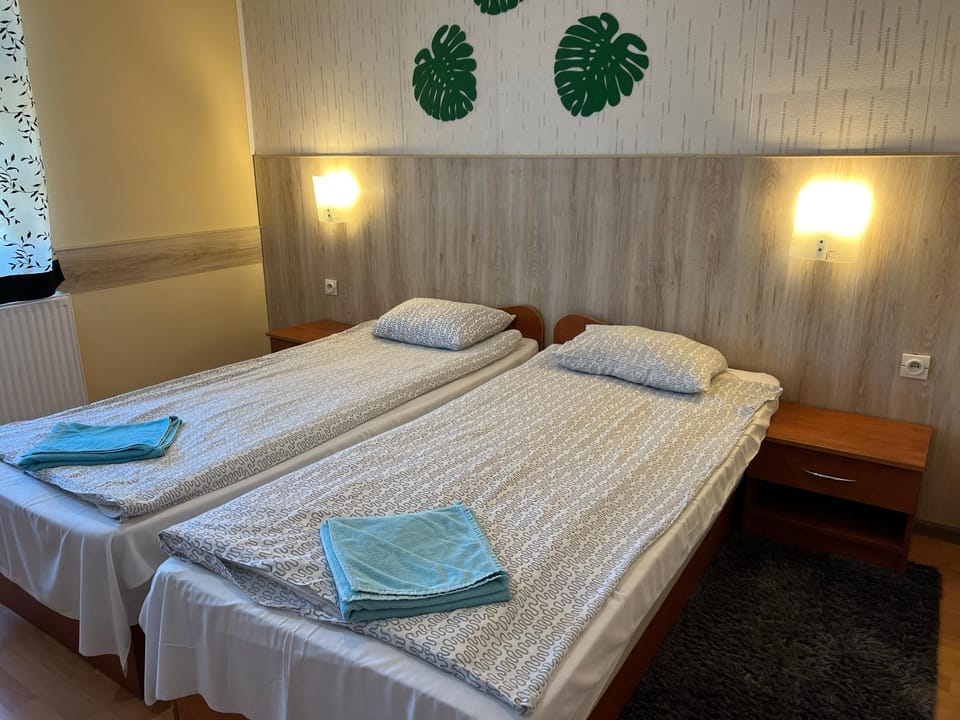 Photo of the whole room, Bedroom, towels