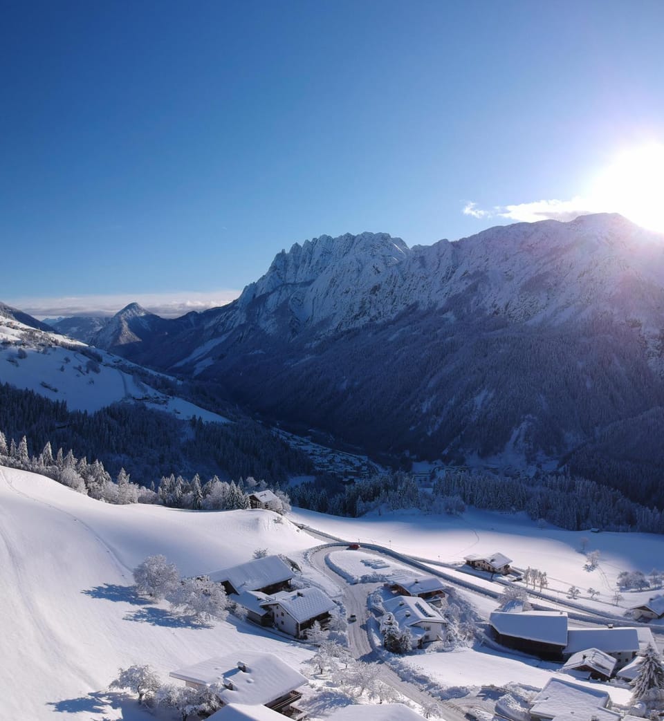 Natural landscape, Winter, Mountain view