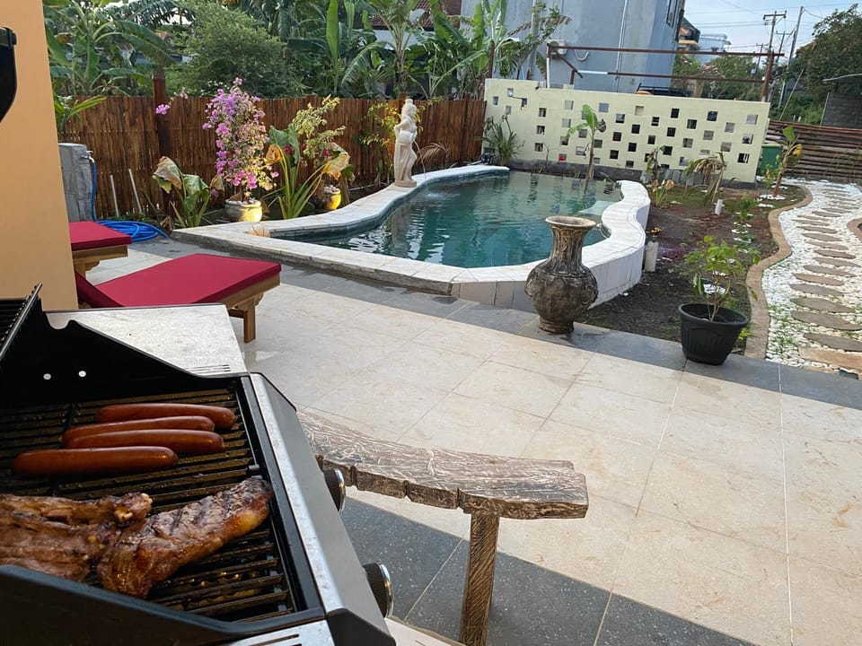 BBQ facilities, Pool view, sunbed