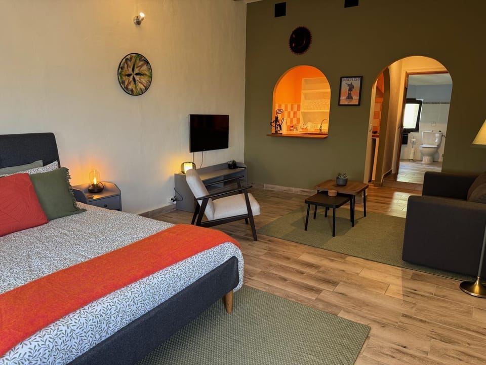 Living room, Seating area, Bedroom