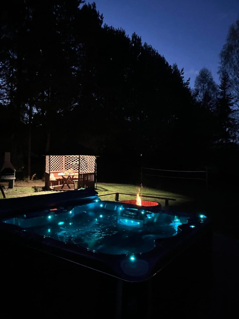 Night, Natural landscape, Hot Tub
