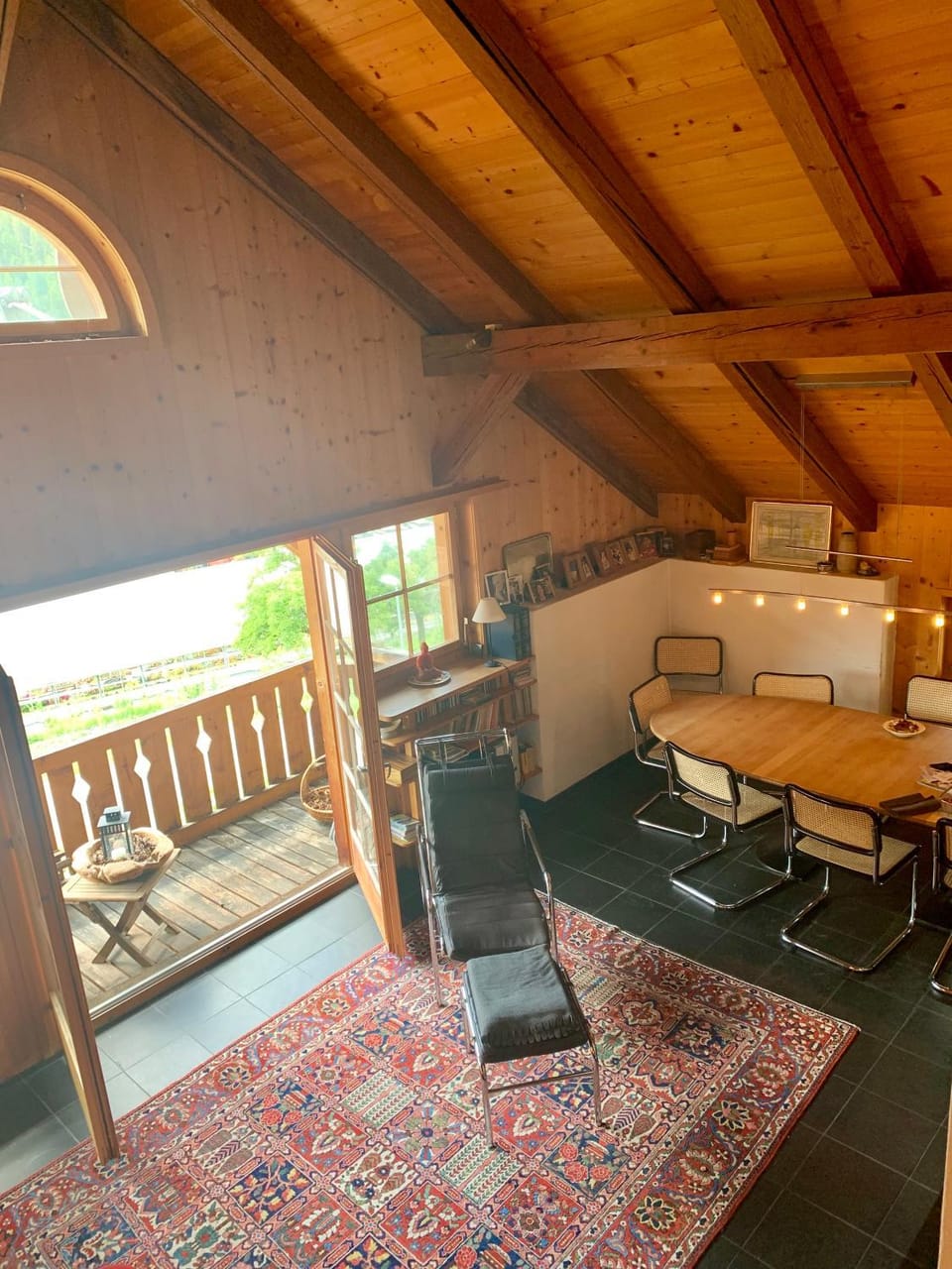 Balcony/Terrace, Living room, Seating area, Dining area, Garden view, Mountain view