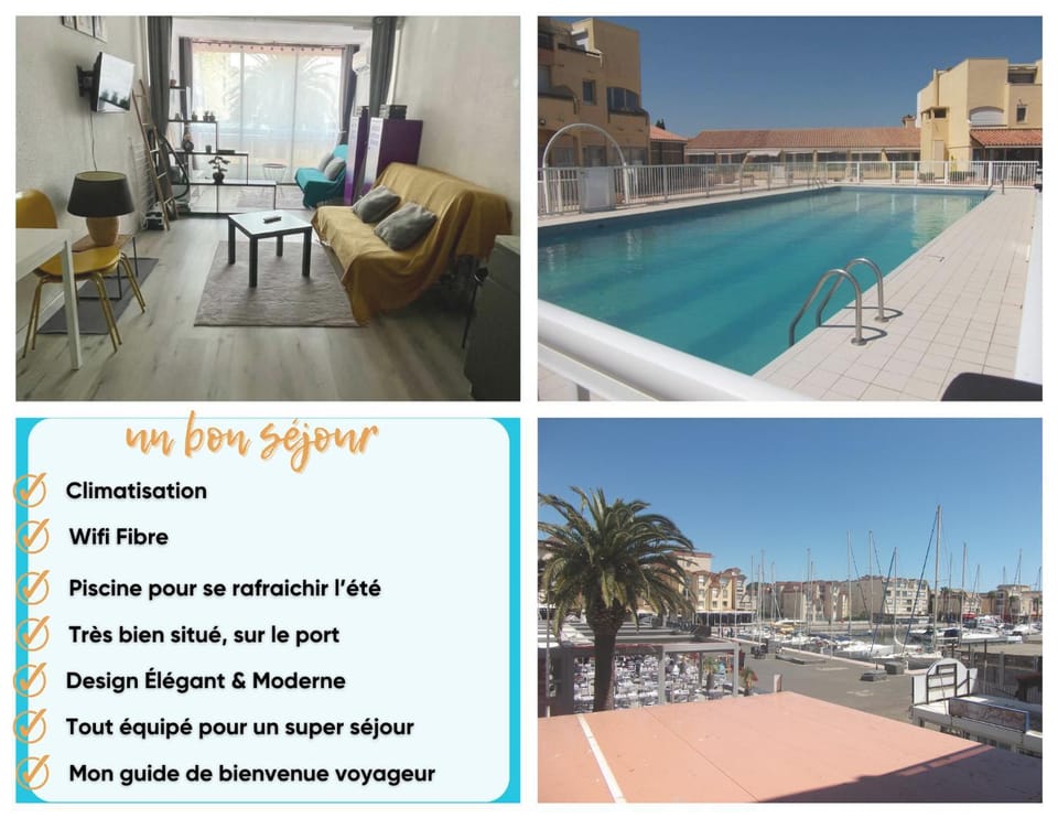 Perle méditerranéenne au coeur du port de Gruissan Apartment in Gruissan