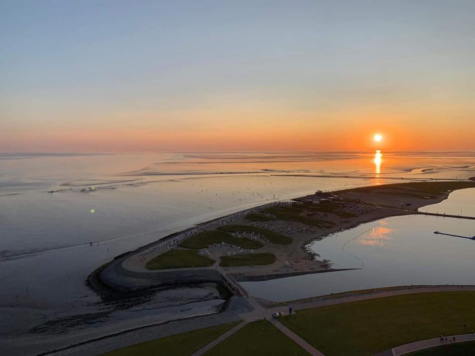 Natural landscape, Bird's eye view, Sea view, Sunset