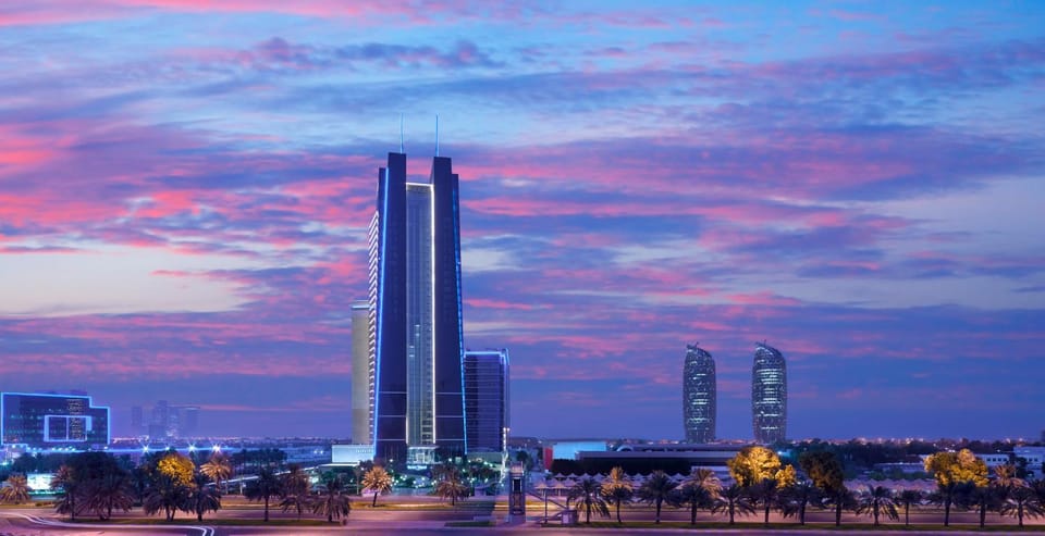 Nearby landmark, Facade/entrance, City view, Street view, Sunset