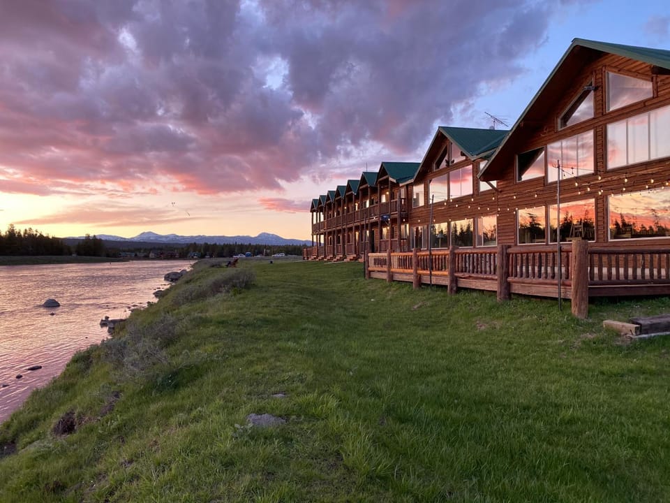 Property building, River view, Sunset