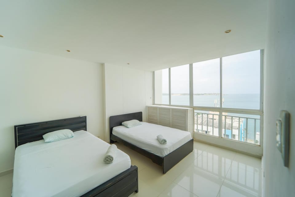 Bed, View (from property/room), Photo of the whole room, Bedroom, Sea view, air conditioner