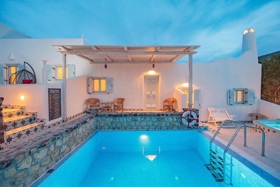 Patio, Night, Pool view, Swimming pool
