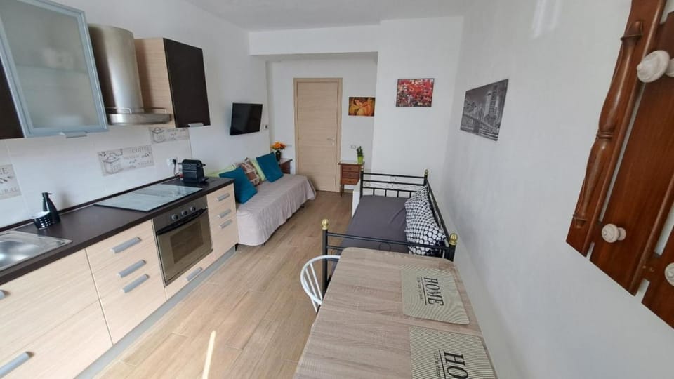 Bed, Kitchen or kitchenette, Living room, Photo of the whole room