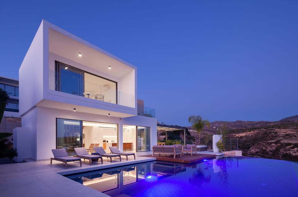 Property building, Night, View (from property/room), Swimming pool