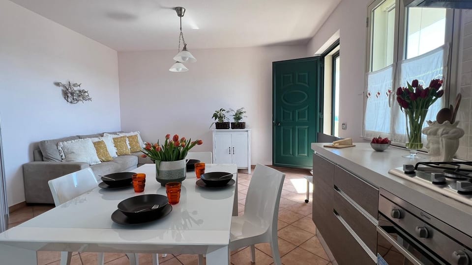 Kitchen or kitchenette, Dining area, stove