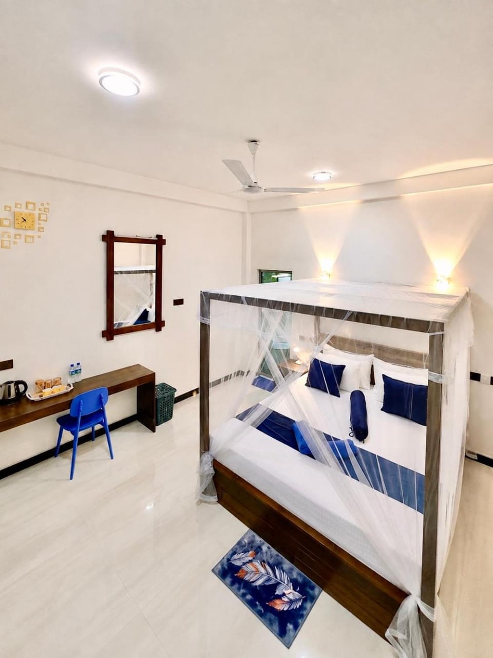 Bed, Photo of the whole room, Bedroom, air conditioner