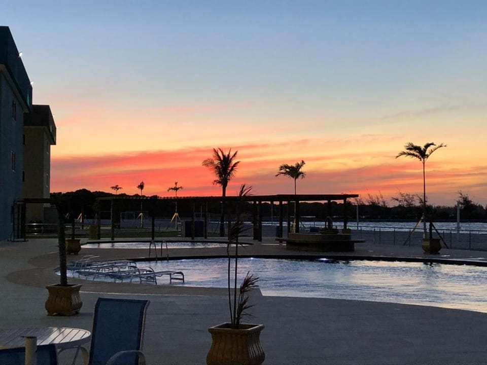 Lake view, Pool view, Swimming pool, Sunset