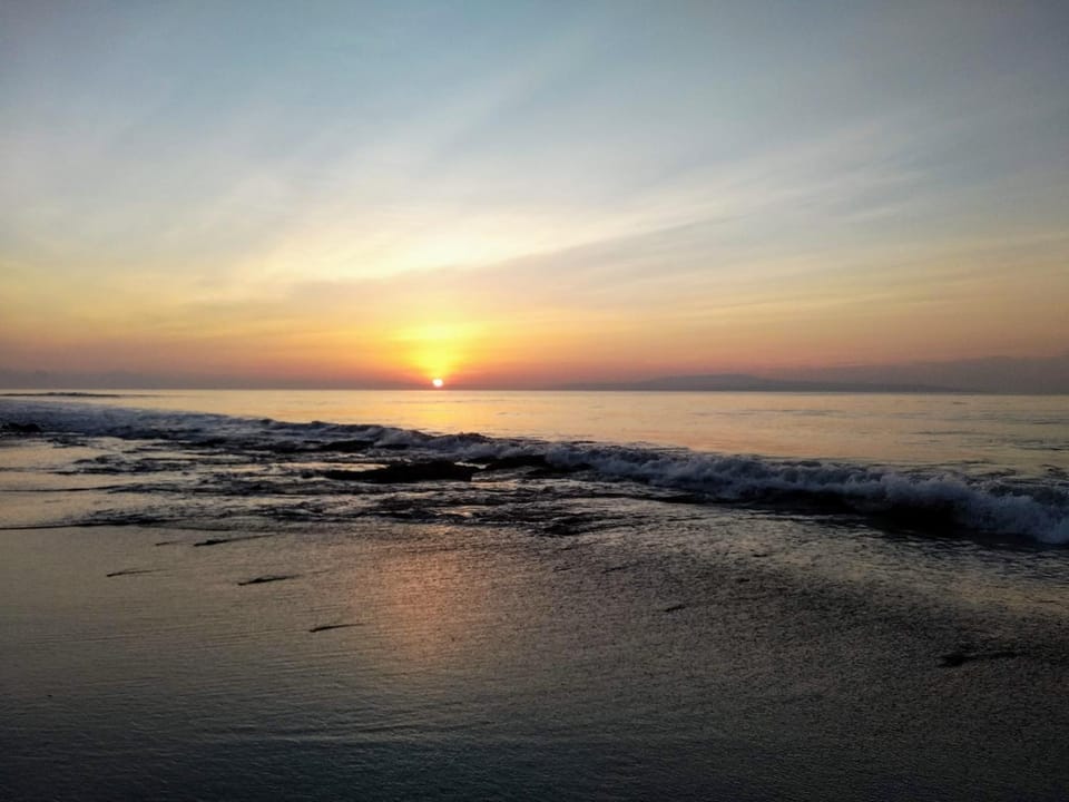 Natural landscape, Beach, Sunset