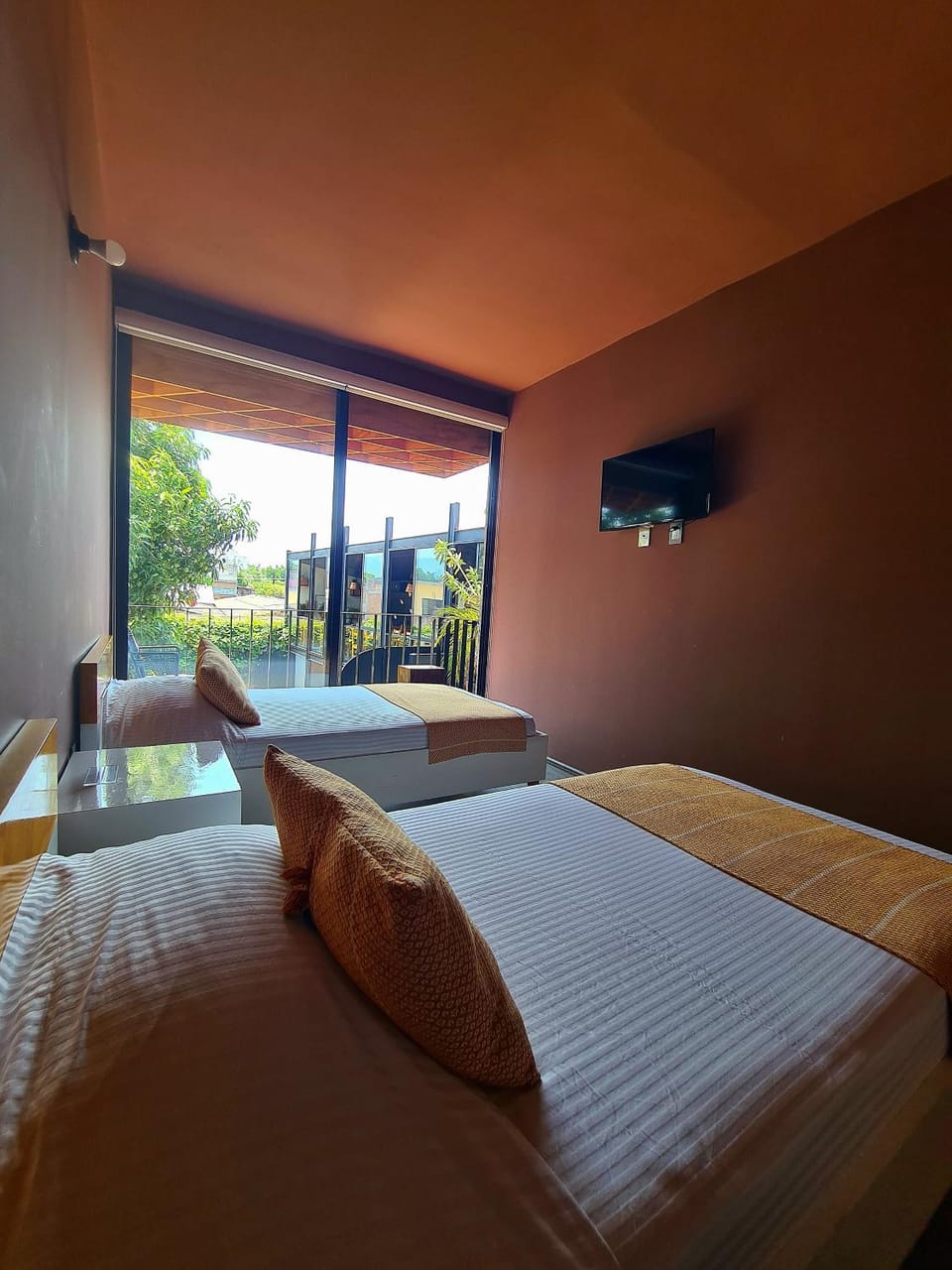 Bed, Photo of the whole room, Bedroom, Garden view
