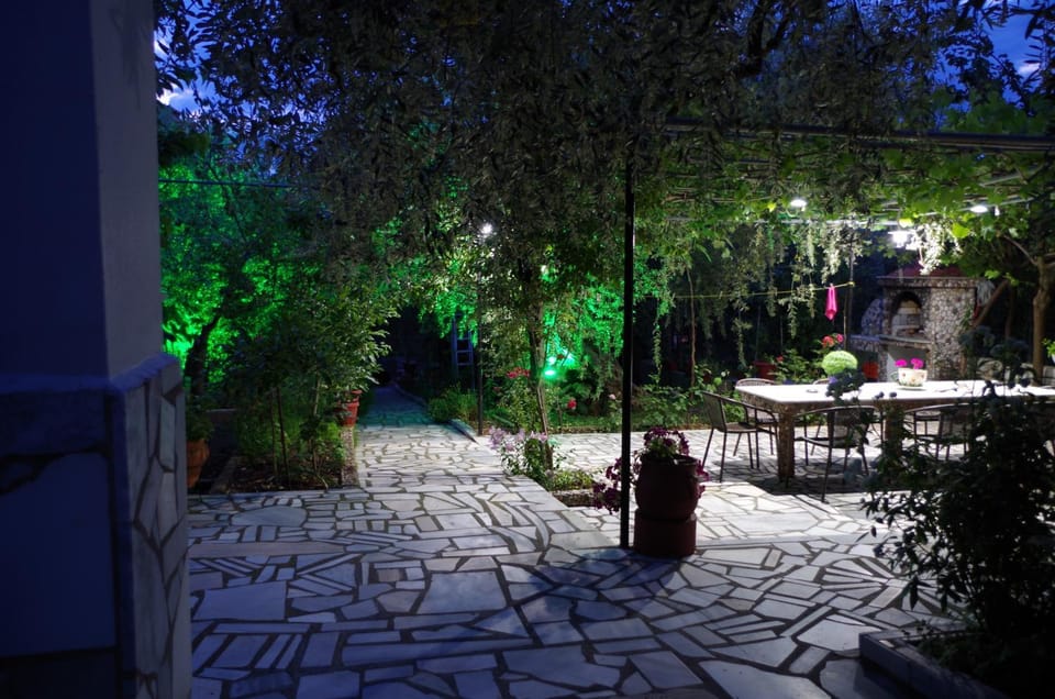 Patio, Night, Garden, Dining area, Garden view