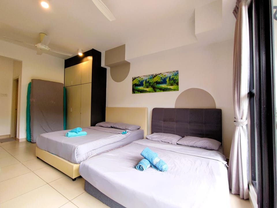 Bed, Photo of the whole room, Bedroom, towels, wardrobe