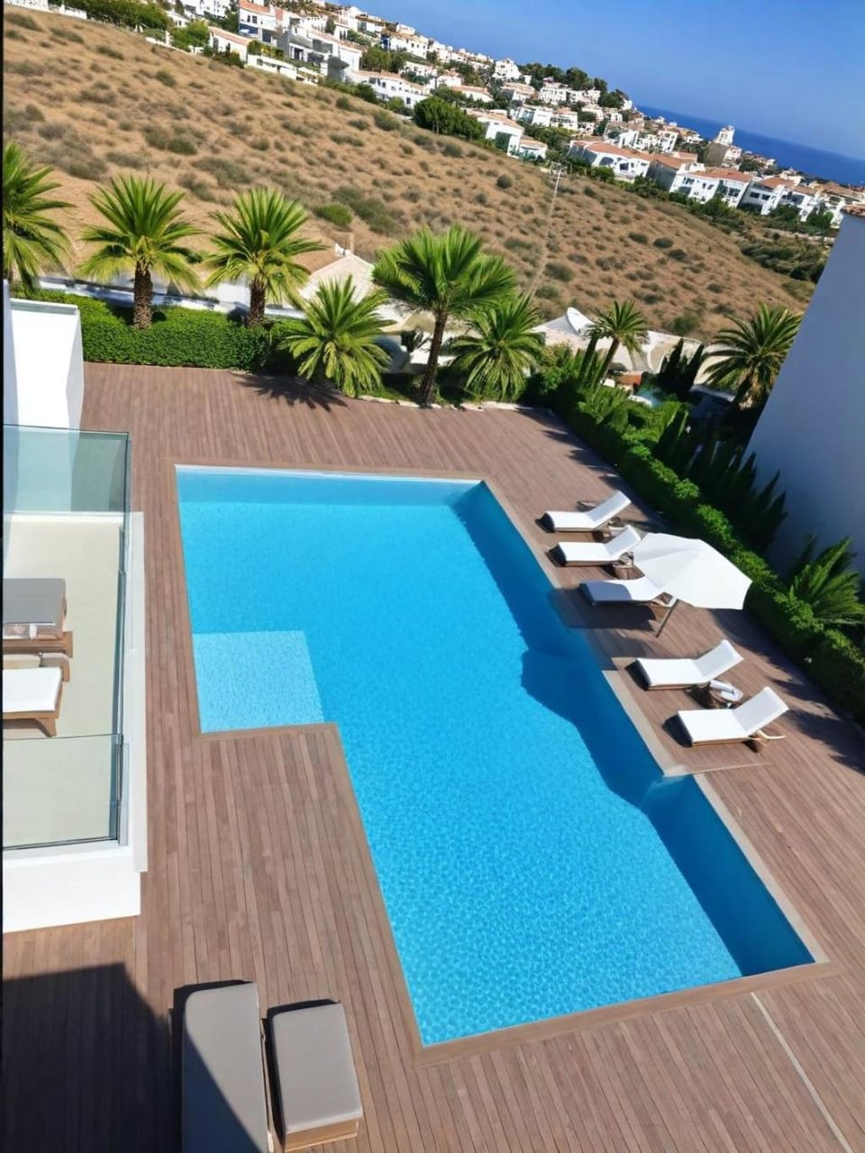 Property building, Natural landscape, Pool view