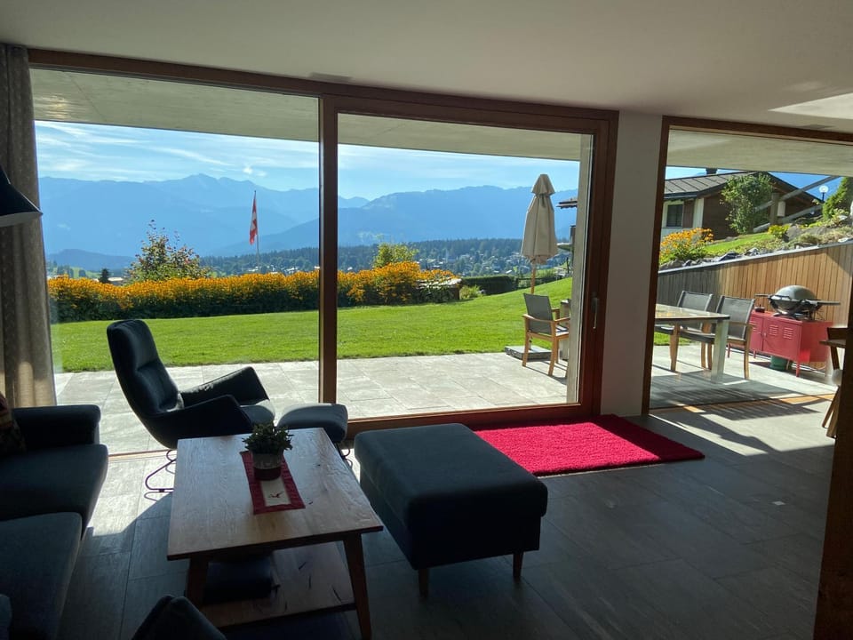 BBQ facilities, View (from property/room), Balcony/Terrace, Balcony/Terrace, Living room, Seating area, Garden view