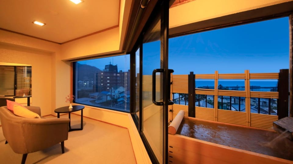 Photo of the whole room, Sea view, Sunset, Open Air Bath, Bath