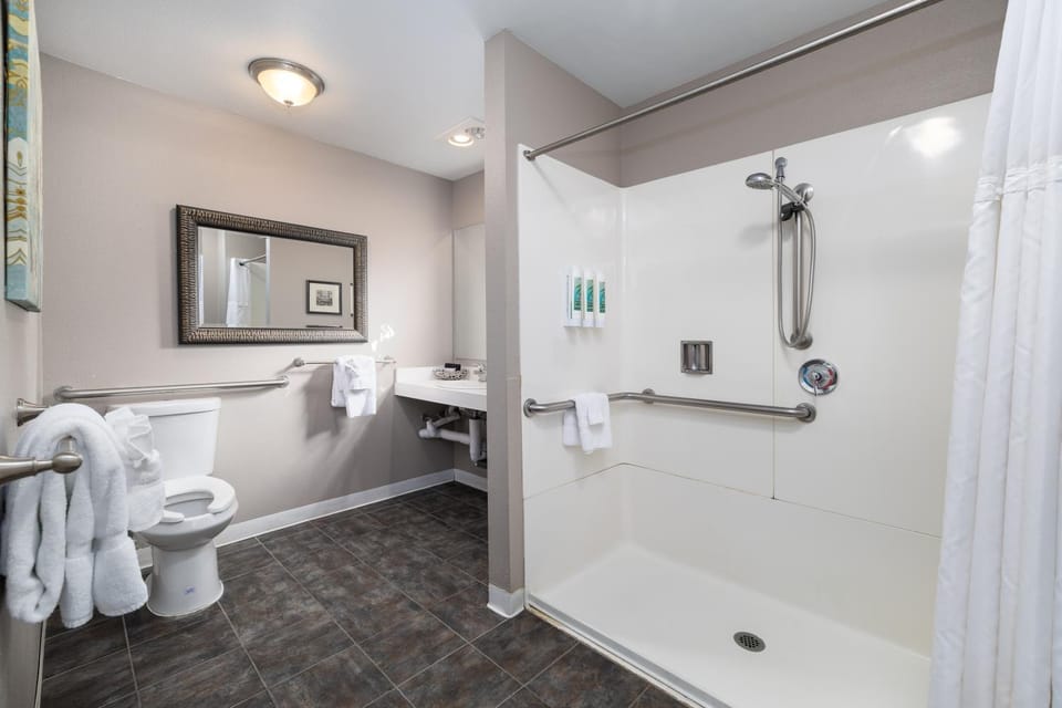 Shower, Toilet, Bathroom, towels