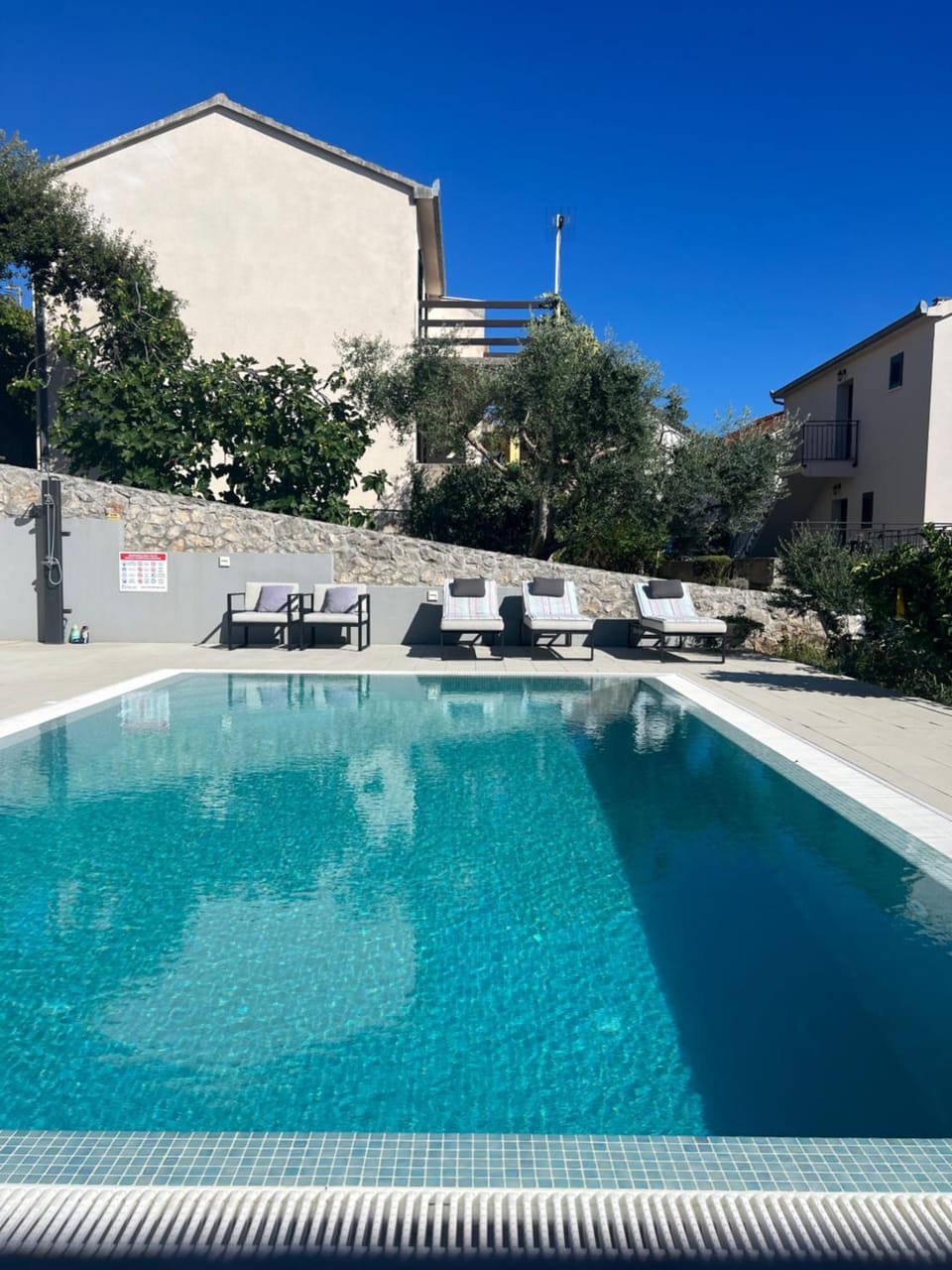 Pool view, sunbed