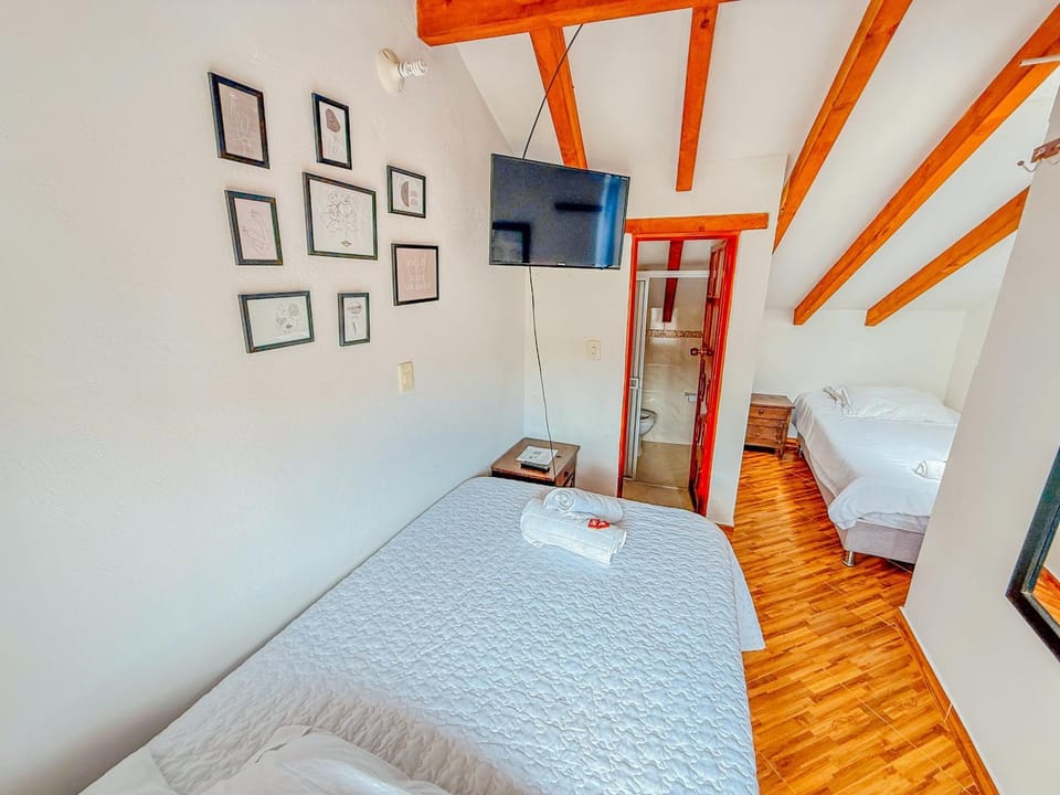 Bed, TV and multimedia, Photo of the whole room, Bedroom