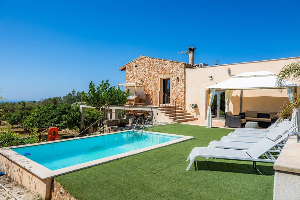Property building, Living room, Swimming pool