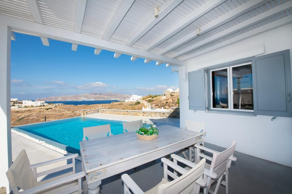 View (from property/room), Balcony/Terrace, Dining area, Swimming pool