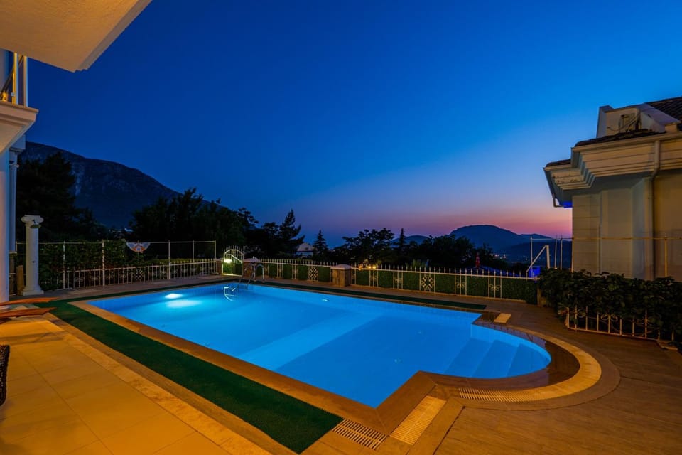 Swimming pool, Swimming pool, Sunset